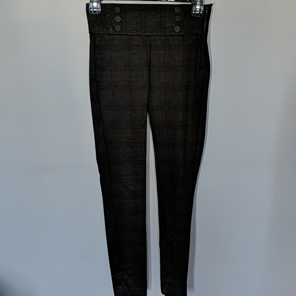 Zara Grey Houndstooth Ponte Pants Size 24